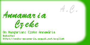 annamaria czeke business card